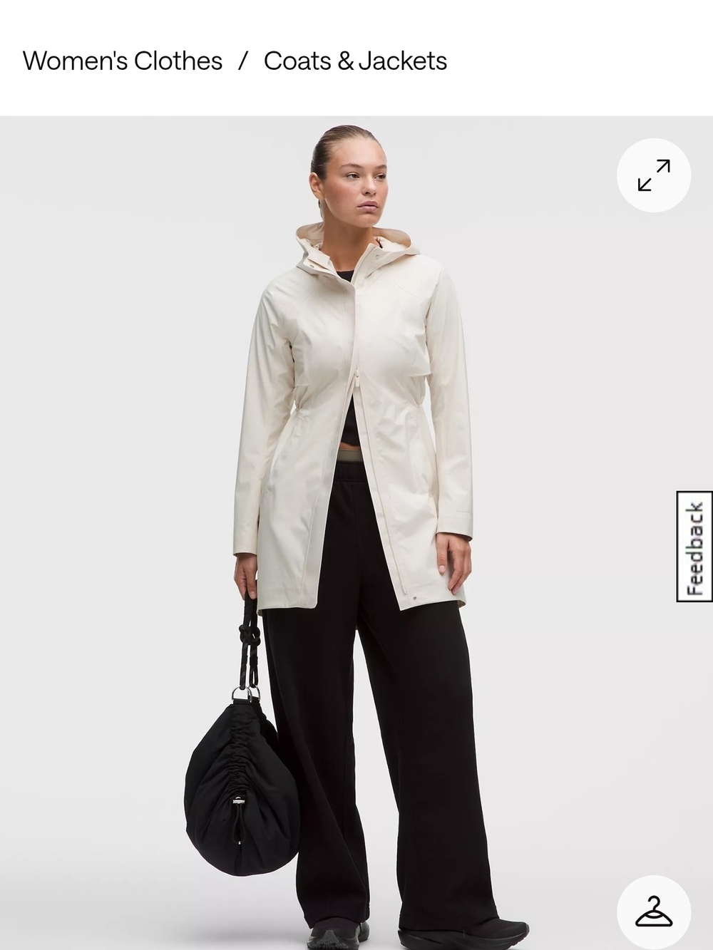 Lululemon Nwt Rebel Rain Jacket Light Ivory Size 6